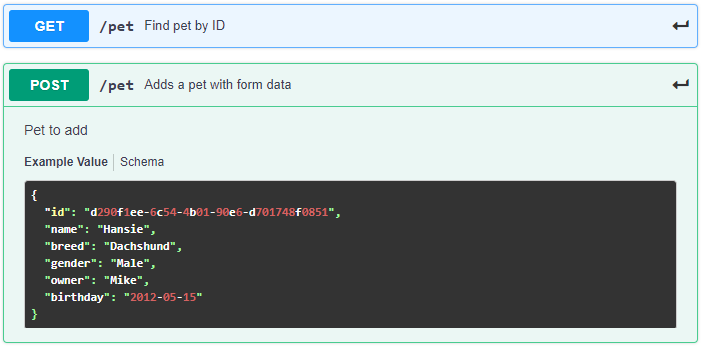 Swagger API 示例